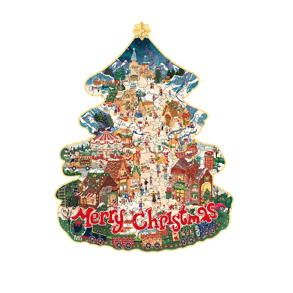 Le Puzzle Village de Noël - La Maquette en Bois®