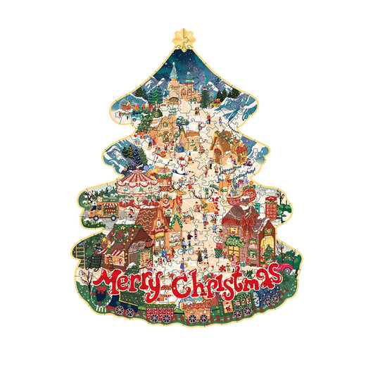 Le Puzzle Village de Noël - La Maquette en Bois®