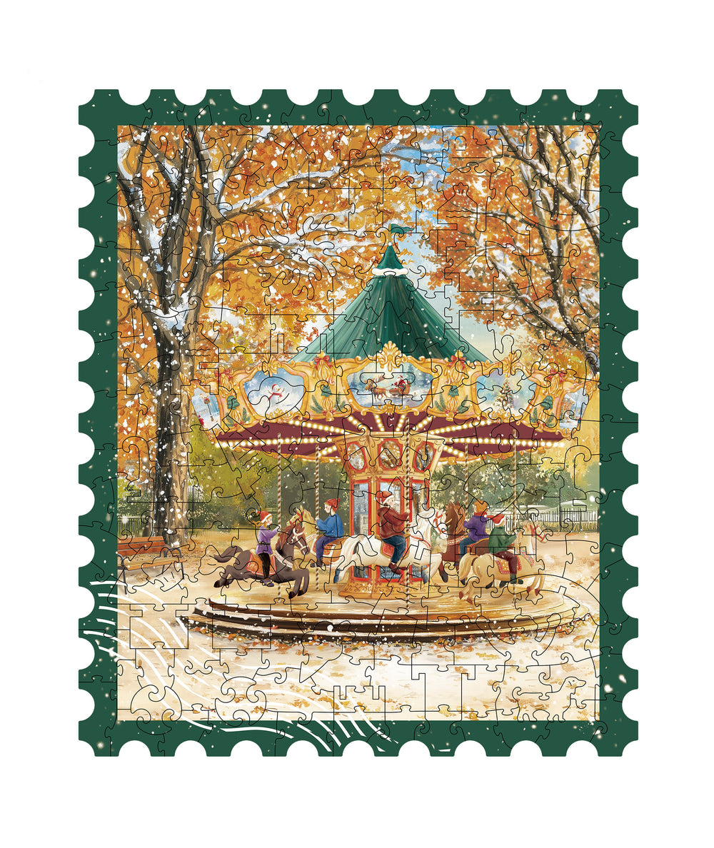 Le Manège des Feuilles d'Or - La Maquette en Bois®