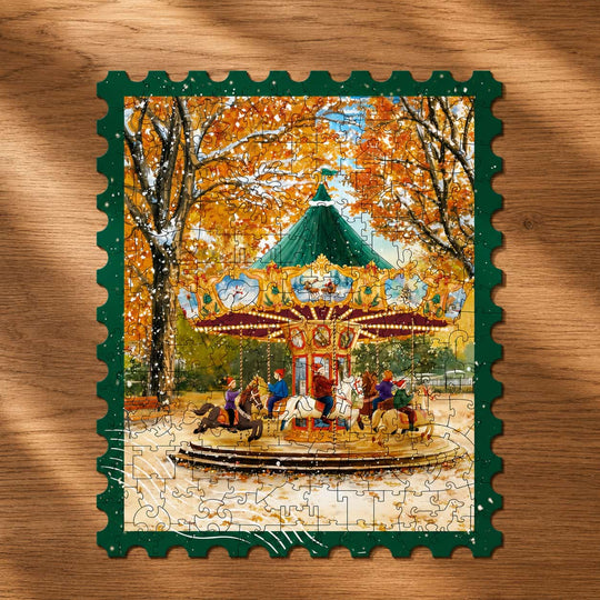 Le Manège des Feuilles d'Or - La Maquette en Bois®