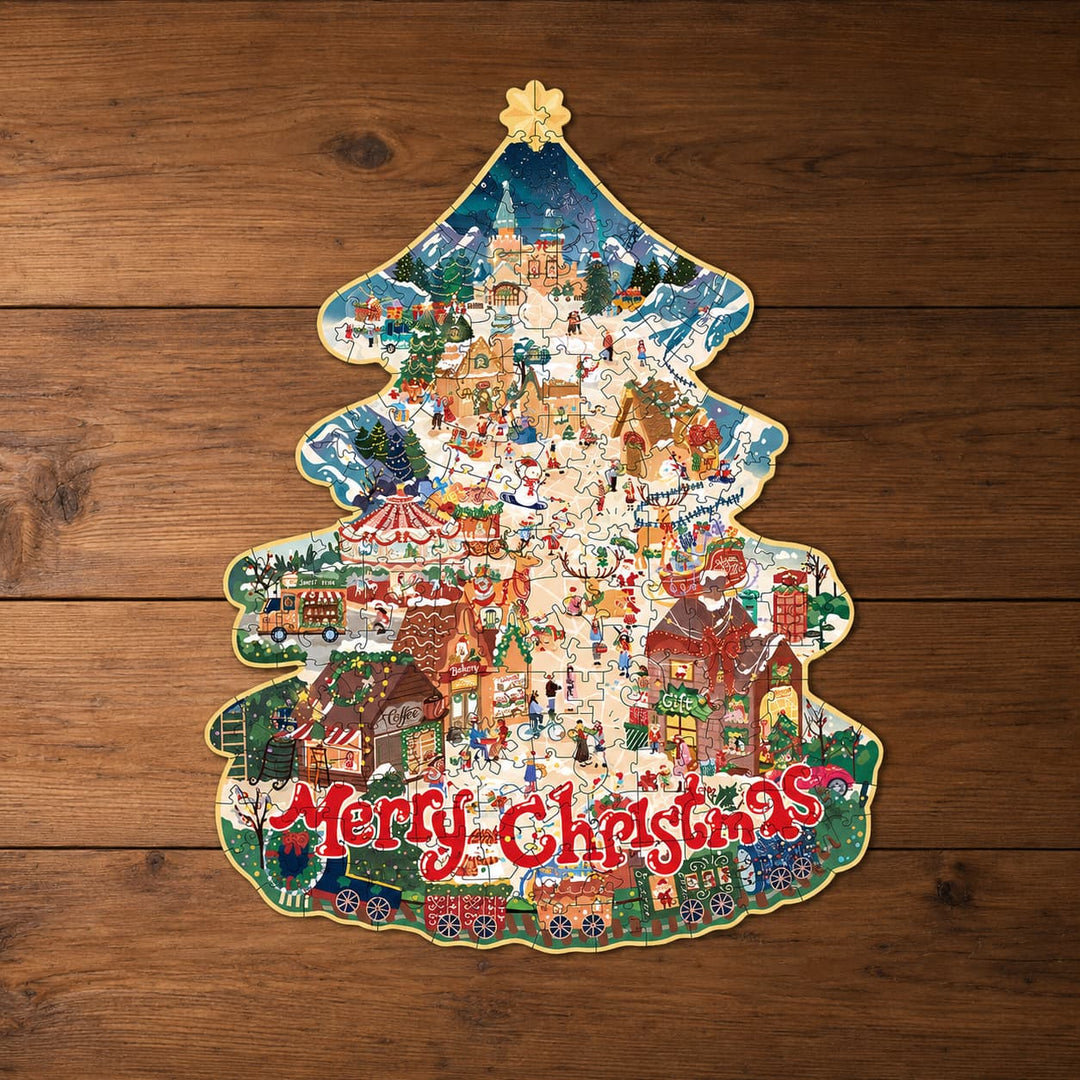 Le Puzzle Village de Noël - La Maquette en Bois®