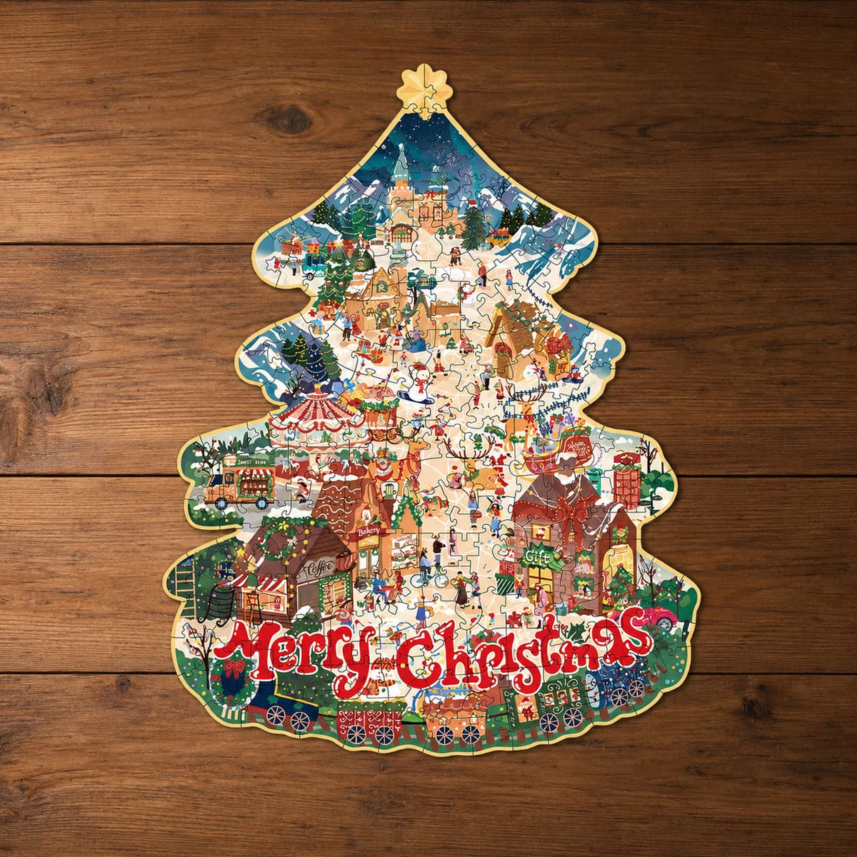 Le Puzzle Village de Noël - La Maquette en Bois®