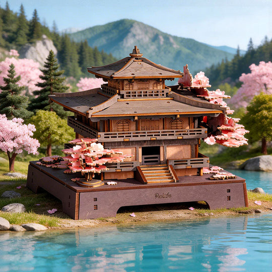 Le Pavillon de l'Aube Rose - La Maquette en Bois®