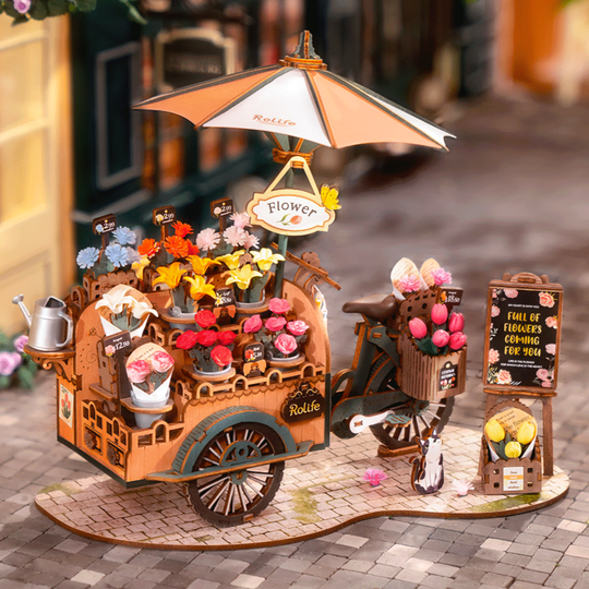 Chariot de Fleurs Vintage - La Maquette en Bois®