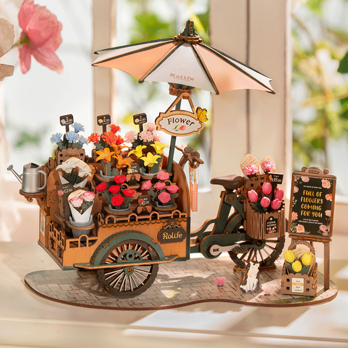 Chariot de Fleurs Vintage - La Maquette en Bois®