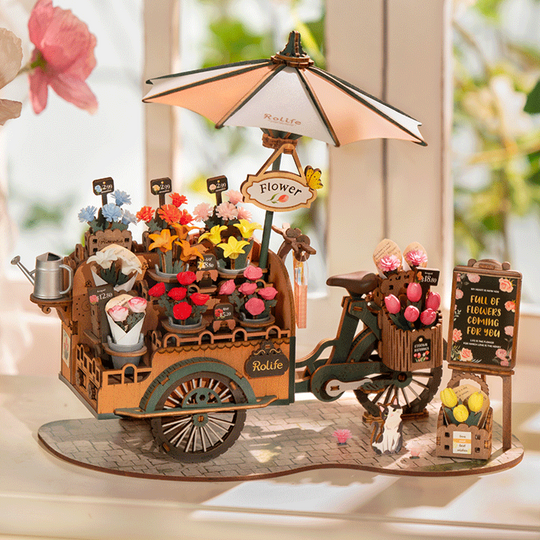 Chariot de Fleurs Vintage - La Maquette en Bois®