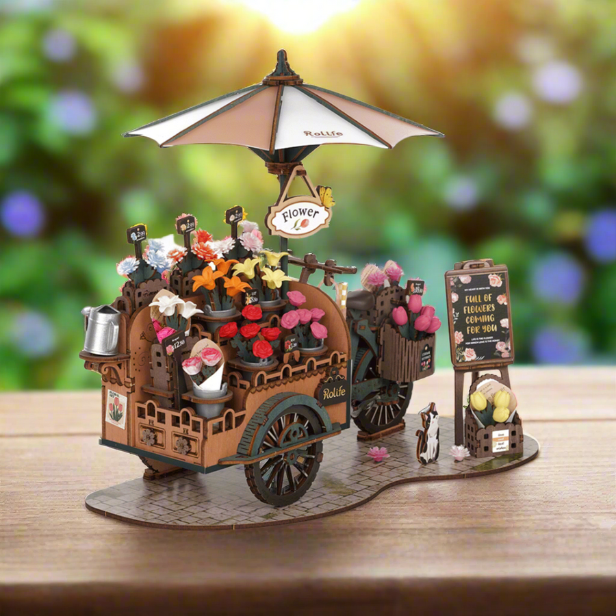 Chariot de Fleurs Vintage - La Maquette en Bois®