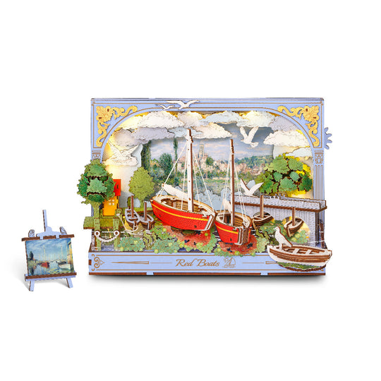 L'Escale aux Barques Écarlates - La Maquette en Bois®