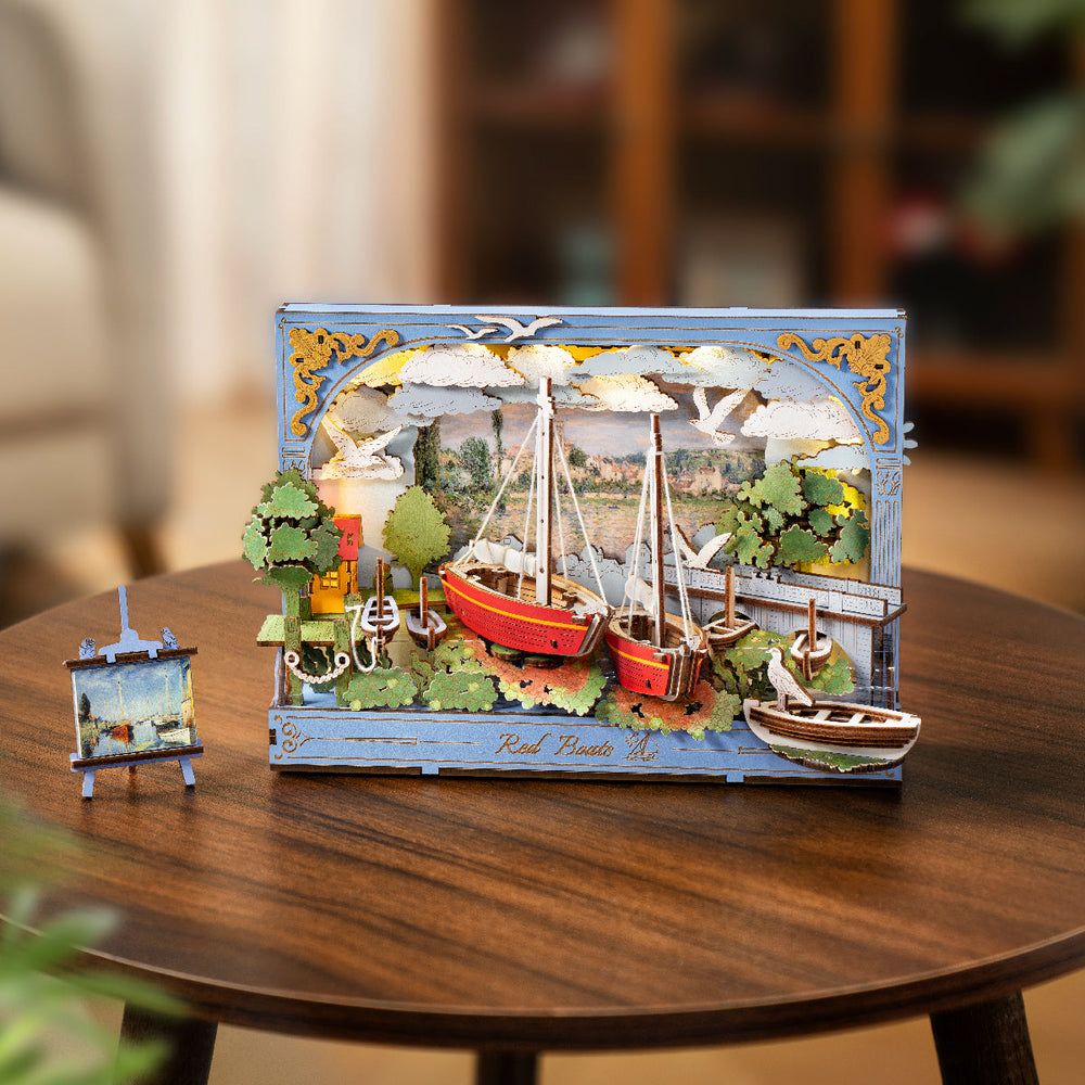 L'Escale aux Barques Écarlates - La Maquette en Bois®