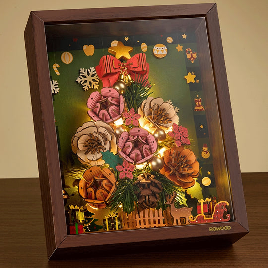 Le Tableau du Sapin Fleuri - La Maquette en Bois®