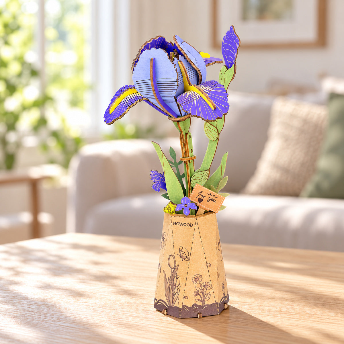 L'Iris Indigo - La Maquette en Bois®