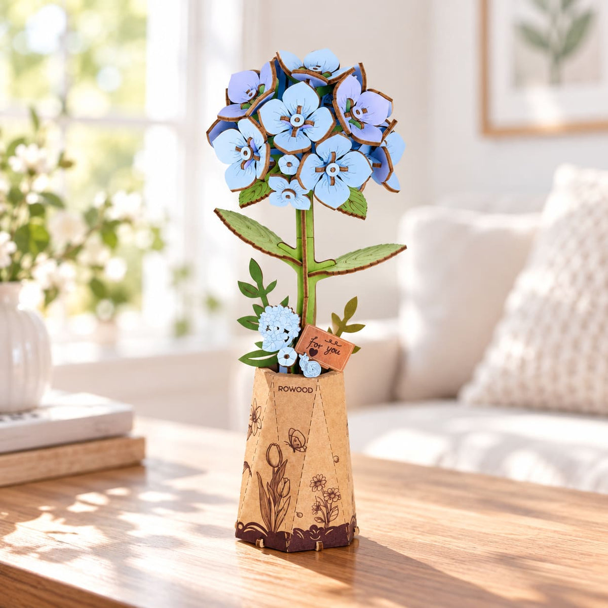 L'Hortensia Azur - La Maquette en Bois®