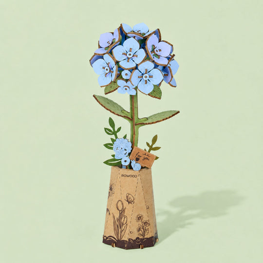 L'Hortensia Azur - La Maquette en Bois®
