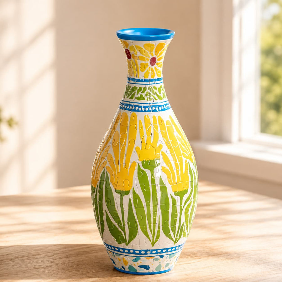 Le Vase Puzzle Fleurs d'Été - La Maquette en Bois®