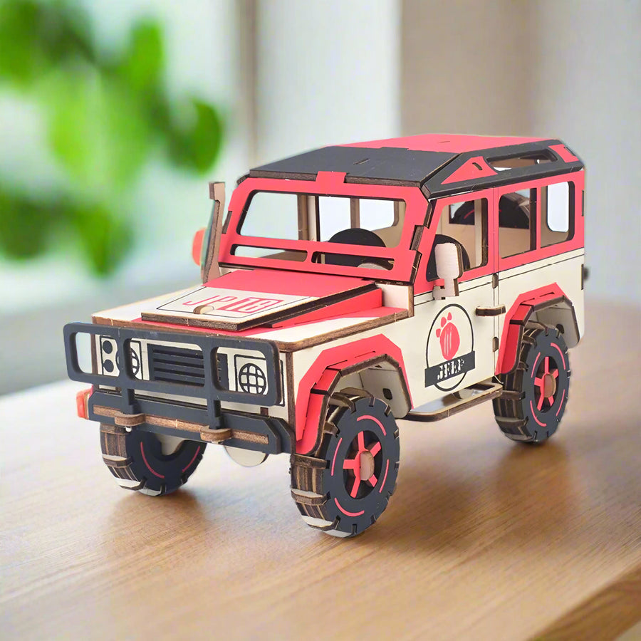 Puzzle 3D 4x4 Explorateur Rouge en Bois