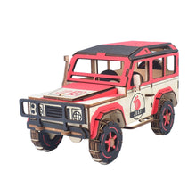 Charger l&#39;image dans la galerie, Puzzle 3D 4x4 Explorateur Rouge en Bois
