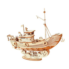 Charger l&#39;image dans la galerie, Puzzle 3D Le Bateau de Pêche en Bois
