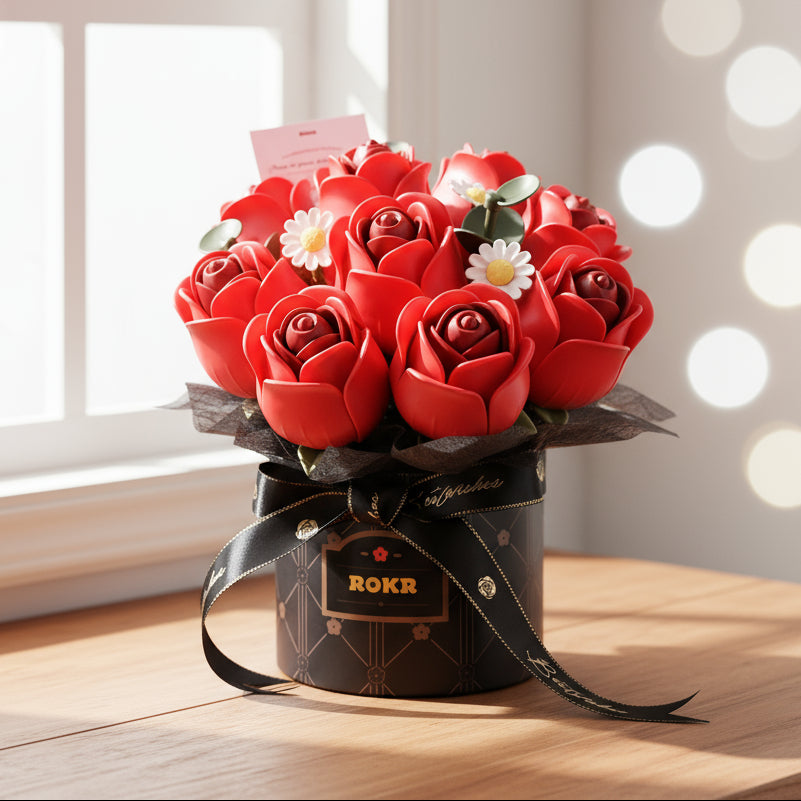 Bouquet Symphonie de Roses - La Maquette en Bois®