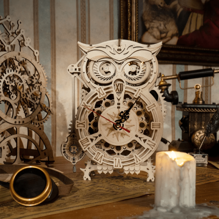 Horloge Hibou - La Maquette en Bois® - La Maquette en Bois