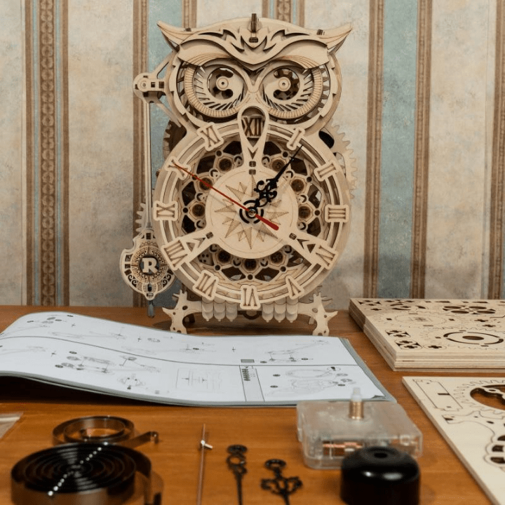 Horloge Hibou - La Maquette en Bois® - La Maquette en Bois