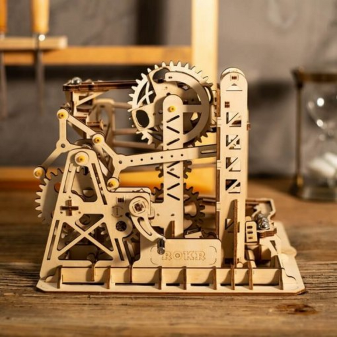 Maquette en bois de jonque, puzzle mécanique, Eco Wood Art